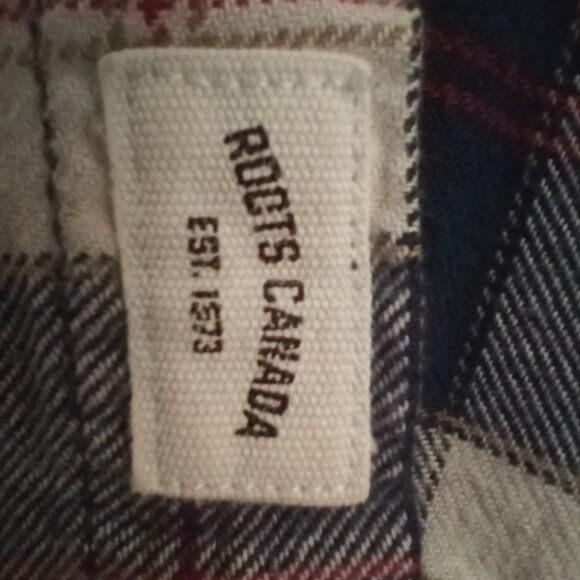 ROOTS plaid flannel long-sleeved shirt - women - large - pre-owned - cottagecore - Picture 8 of 10
